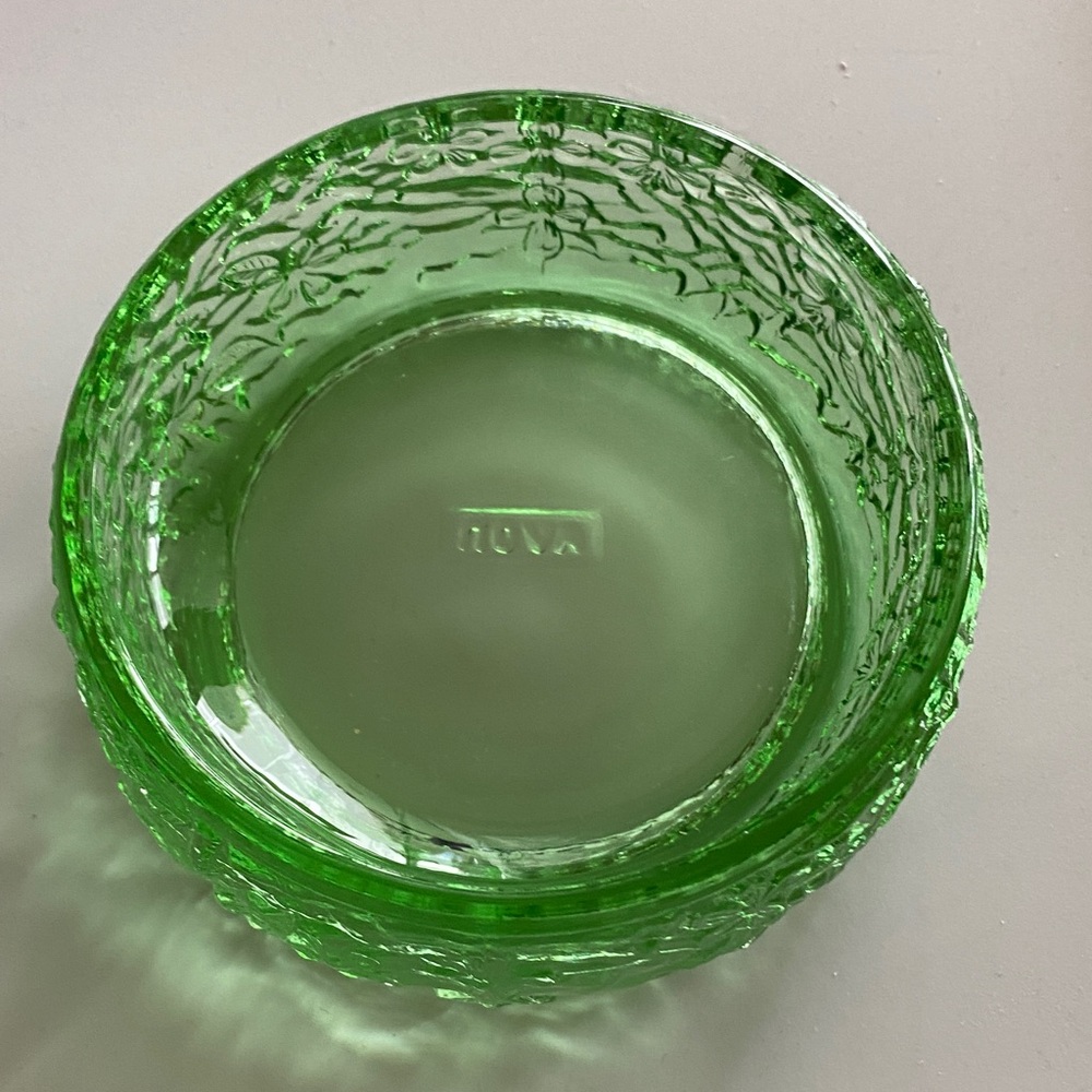 Avon Vintage Green Glass Bowl